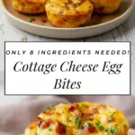 recipe image of cottage cheese eggs spinach bell peppers onions cheese herbs garlic chives tomatoes mushrooms avocado bacon bits nutritional yeast cream cheese sour cream parmesan mozzarella arranged on a white marble kitchen counter with healthy clear glass bowls and rustic brown wooden kitchen sets under soft diffuse daylight