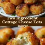 recipe image of cottage cheese flour eggs garlic powder onion powder paprika salt pepper cheddar cheese parmesan cheese breadcrumbs milk butter herbs spices baking powder arranged on a white marble kitchen counter with healthy clear glass bowls and rustic brown wooden kitchen sets under soft diffuse daylight