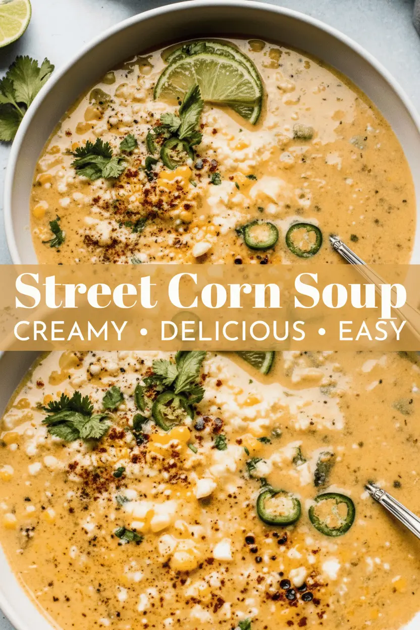 recipe image of corn kernels chicken broth heavy cream butter onion garlic cumin chili powder paprika lime juice cilantro cheese queso fresco cotija cheddar jalapeño peppers bacon bits vegetable oil salt pepper masa harina chipotle powder