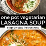 recipe image of lasagna noodles ricotta cheese marinara sauce zucchini bell peppers mushrooms spinach onions garlic italian seasoning basil oregano ground beef substitute black beans corn kale arranged on a white marble kitchen counter with healthy clear glass bowls and rustic brown wooden kitchen sets under soft diffuse daylight