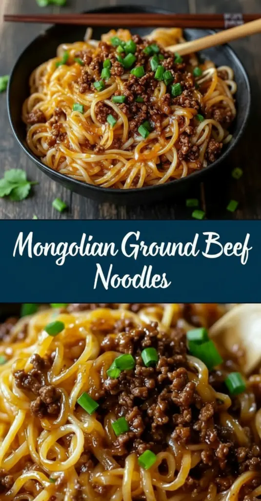 recipe image of a mise en place shot showing fresh ground beef udon noodles soy sauce garlic ginger sesame oil cabbage carrots bell peppers cornstarch chicken broth green onions chili flakes rice vinegar arranged on a white marble kitchen counter with healthy clear glass bowls and rustic brown wooden kitchen sets under soft diffuse daylight