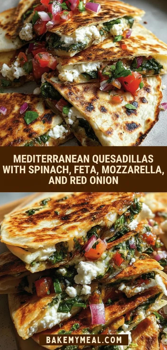 recipe image of a top down mise en place shot showing fresh spinach feta cheese mozzarella cheese red onion garlic olive oil tortillas cucumber tomatoes olives herbs lemon juice greek yogurt sun dried tomatoes artichoke hearts arranged on a white marble kitchen counter with healthy clear glass bowls and rustic brown wooden kitchen sets under soft diffuse daylight