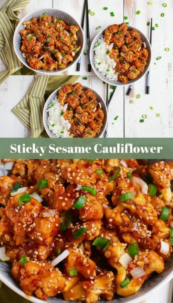 recipe image of cauliflower sesame oil soy sauce ginger garlic tofu cashews green onions rice vinegar maple syrup chili flakes nutritional yeast arranged on a white marble kitchen counter with healthy clear glass bowls and rustic brown wooden kitchen sets under soft diffuse daylight