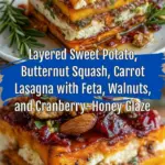 recipe image of lasagna noodles ricotta cheese mozzarella cheese spinach zucchini carrots sage thyme rosemary maple syrup honey balsamic vinegar olive oil garlic onion nutritional yeast cashews walnuts arranged neatly on a white marble kitchen counter in healthy clear glass bowls and rustic brown wooden kitchen sets under soft diffuse daylight realistic top down shot